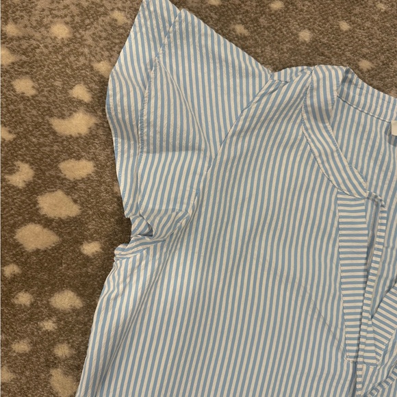 Vineyard Vines harbor stripe flutter sleeve tunic dress in ocean breeze - Picture 3 of 5